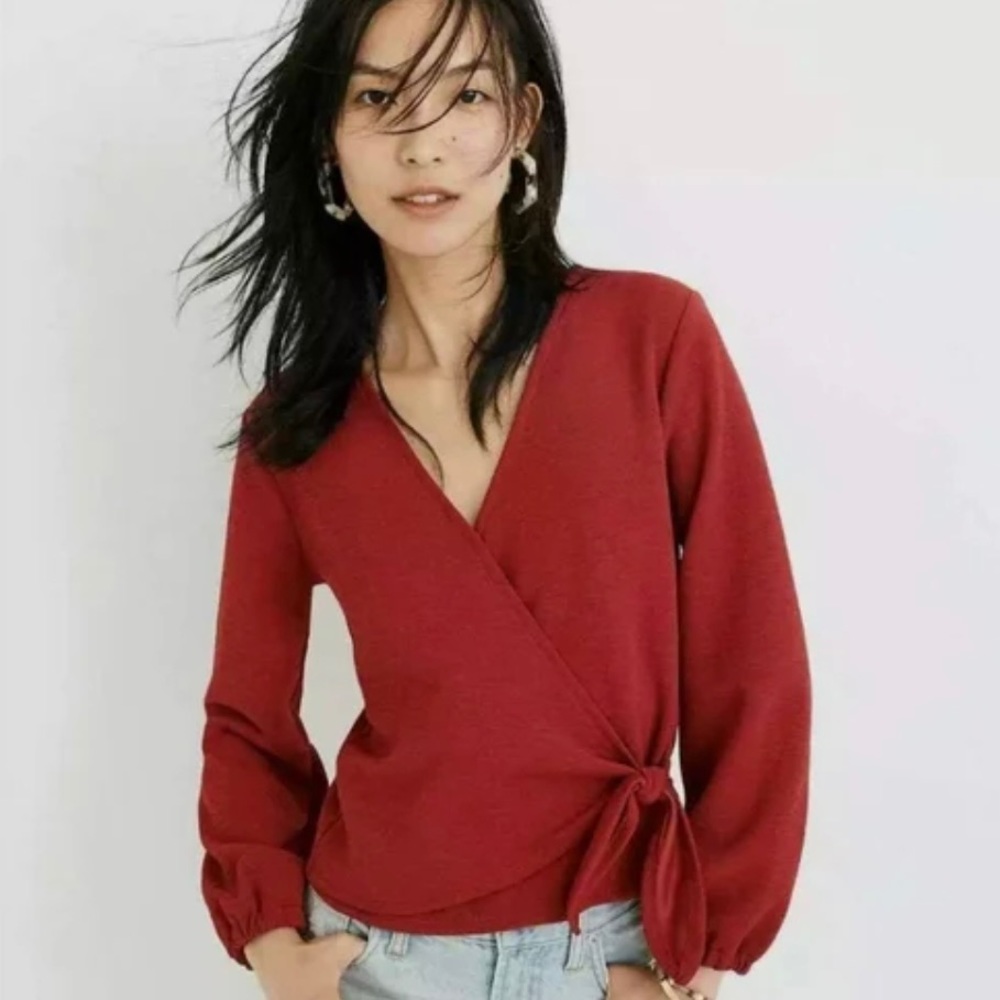 MADEWELL texture & thread wrap top